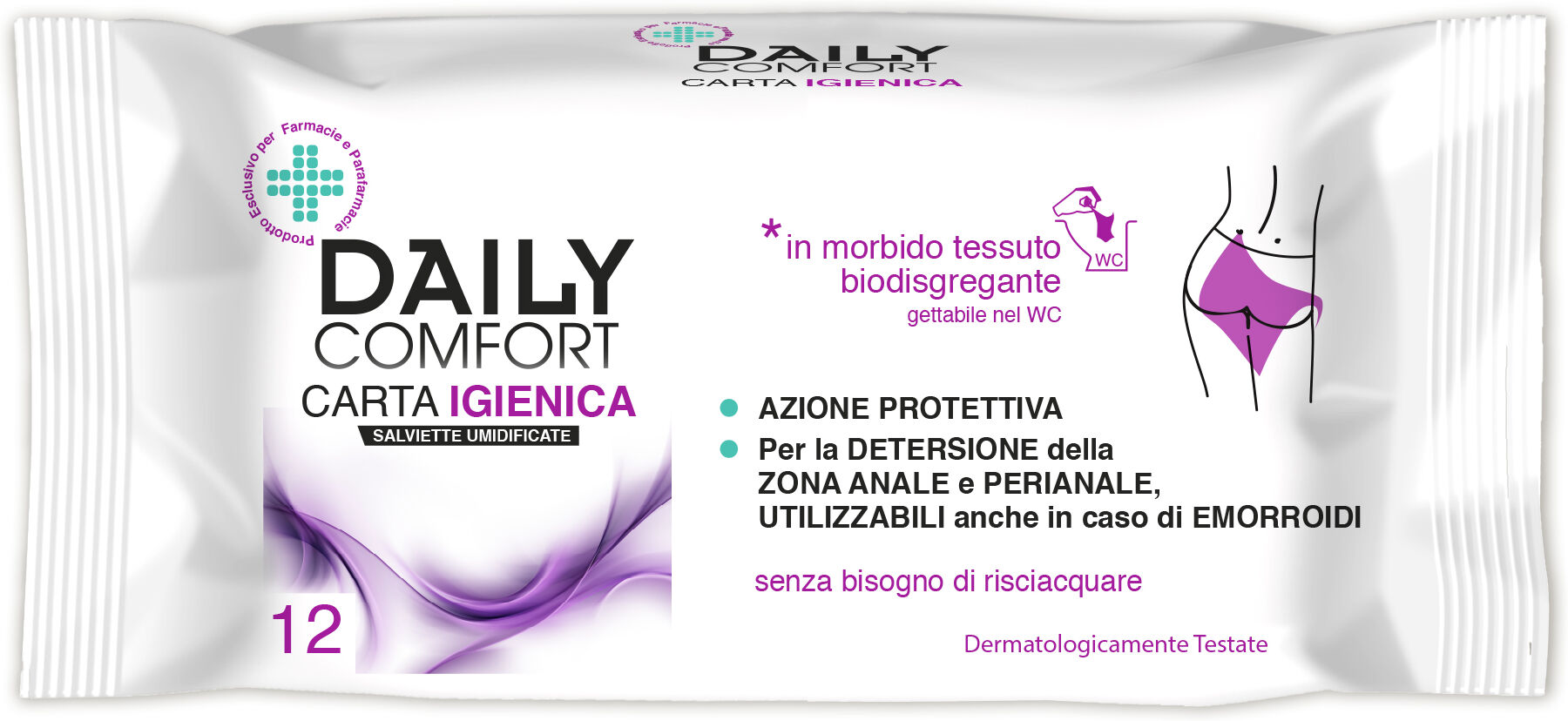 daily comfort carta igienica 12 pezzi