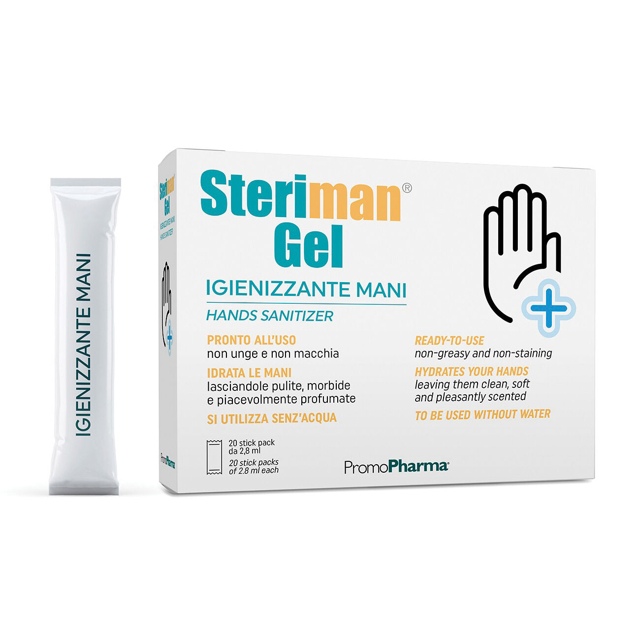 PROMOPHARMA Steriman gel igienizzante mani 20 stick da 2,8 ml