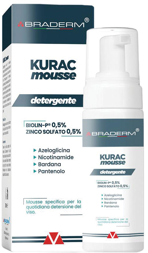 BRADERM Kurac mousse detergente viso 100 ml