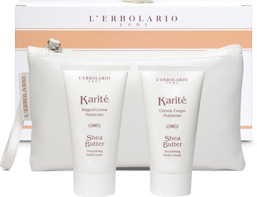 l'erbolario Karite beauty-pochette composta da bagnocrema da 75 ml e crema corpo da 75 ml edizione limitata