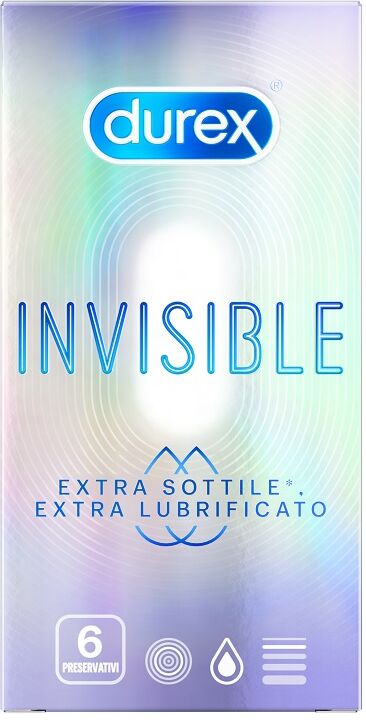 Durex invisible extra lubrificante 6 pezzi