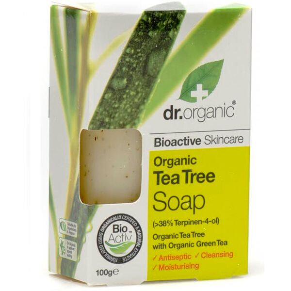 optima naturals srl dr organic tea tree soap saponetta 100 g