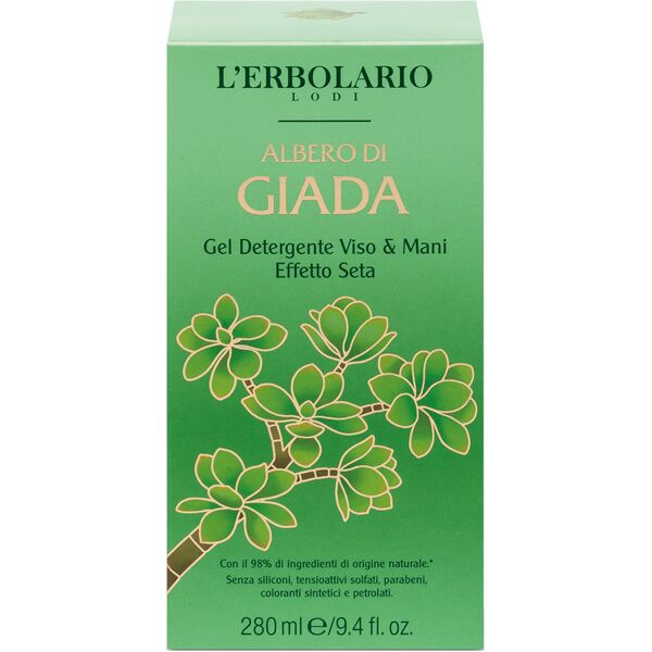 l'erbolario albero di giada gel detergente viso & mani 280 ml