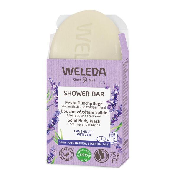 weleda bagno doccia solido lavanda + vetiver 75 g