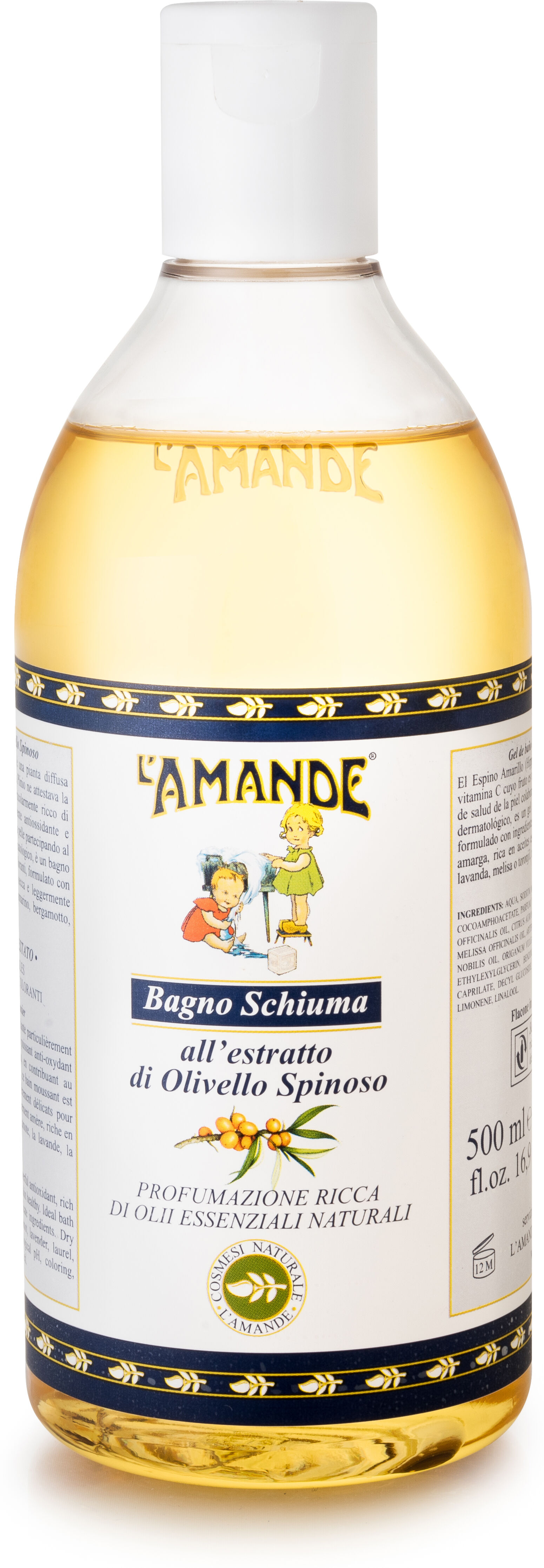 l'amande marseille bagno schiuma estratto olivello spinoso 500 ml