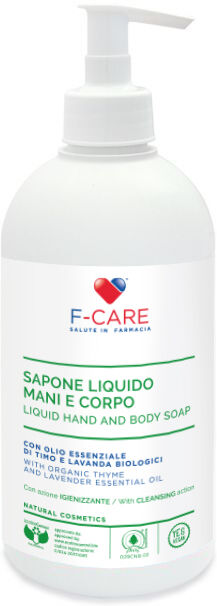 farma' f care sapone liquido bio igienizzante 500 ml