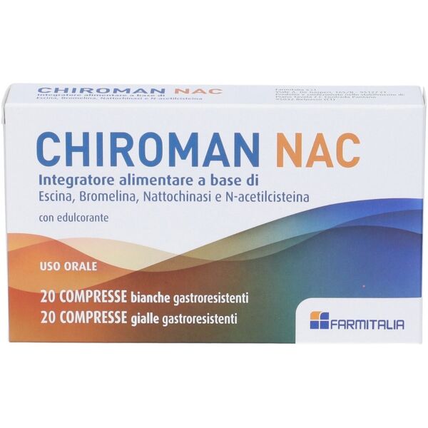 lj pharma chiroman nac integratore fertilità maschile 20 compresse bianche + 20 compresse gialle