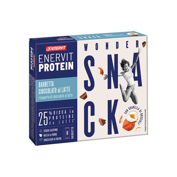 enervit protein snack cioccolato latte 8 barrette 27 g