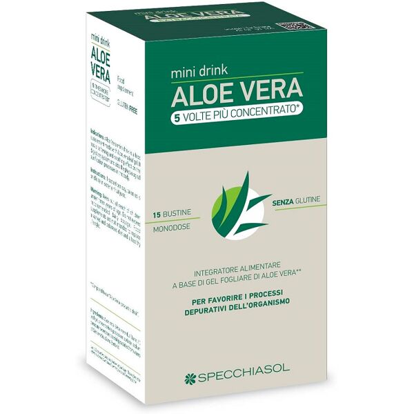 specchiasol aloe vera mini drink 5 volte piu' concentrato 15 bustine da 10 ml