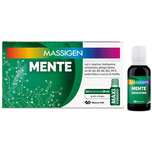 massigen mente integratore memoria e concentrazione 10 flaconcini 25 ml