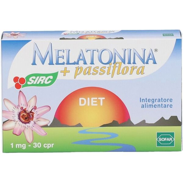 sofar melatonina diet + passiflora integratore contro insonnia 30 compresse