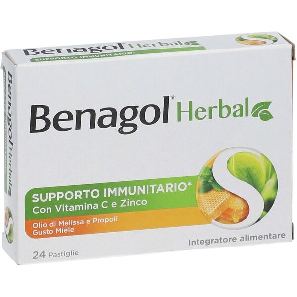 benagol herbal supporto immunitario integratore gusto miele 24 pastiglie