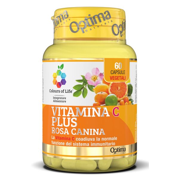 colours of life optima naturals vitamina c con plus rosa canina integratore difese immunitarie 60 capsule