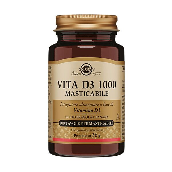 solgar it. multinutrient spa vita d3 1000 100 tavolette masticabili