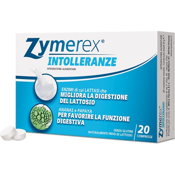 zymerex intolleranze integratore digestione lattosio 20 compresse