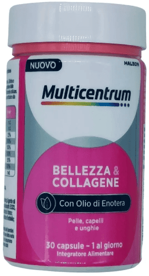 multicentrum bellezza e collagene integratore per la pelle capelli e unghie 30 capsule