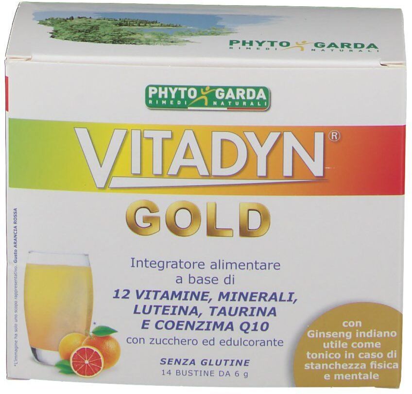 phyto garda vitadyn gold integratore vitamine e minerali 14 bustine