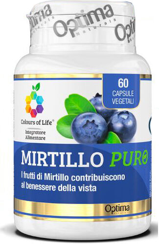 colours of life optima naturals mirtillo puro integratore vista 60 capsule