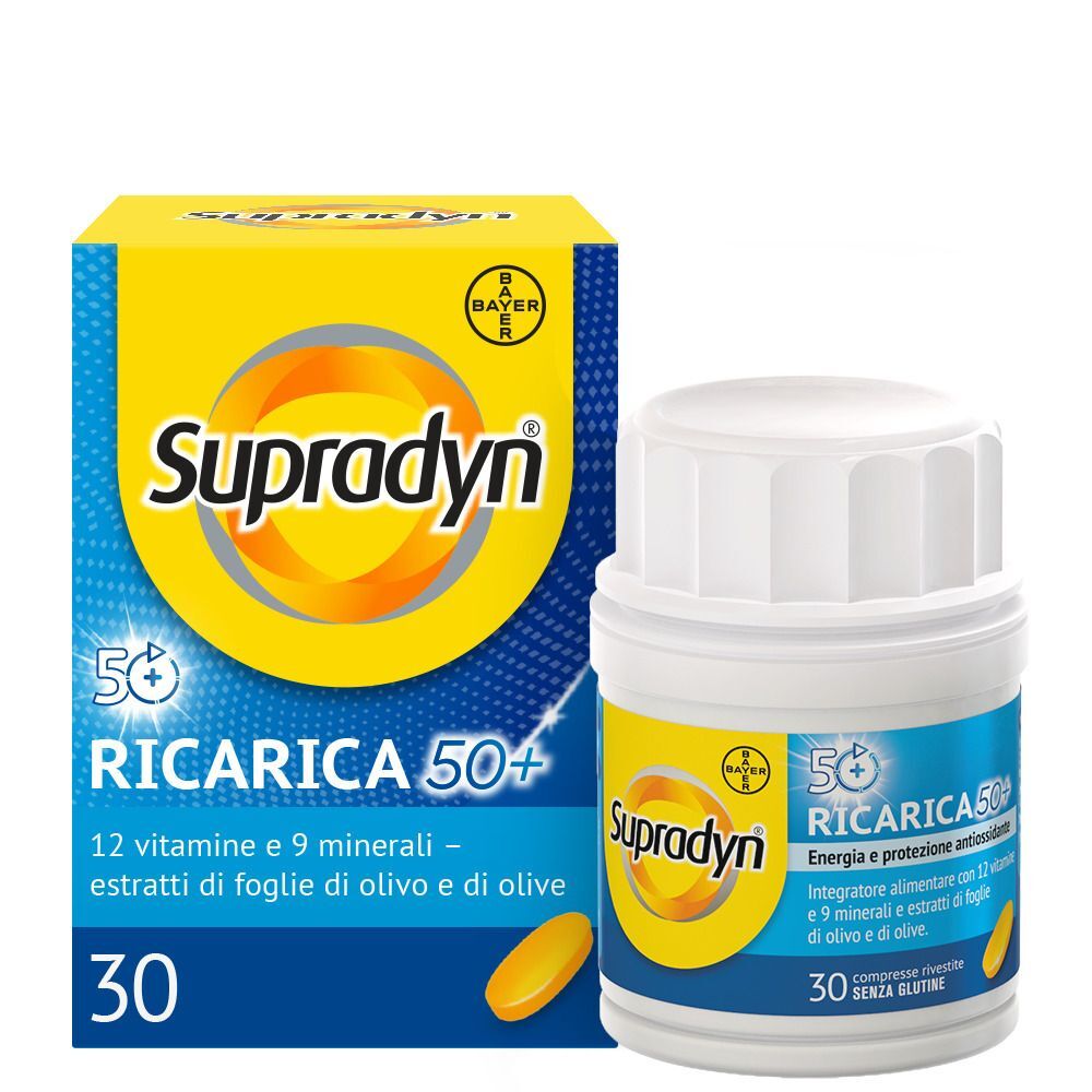 supradyn ricarica 50+ integratore vitamine e minerali con antiossidanti 30 compresse