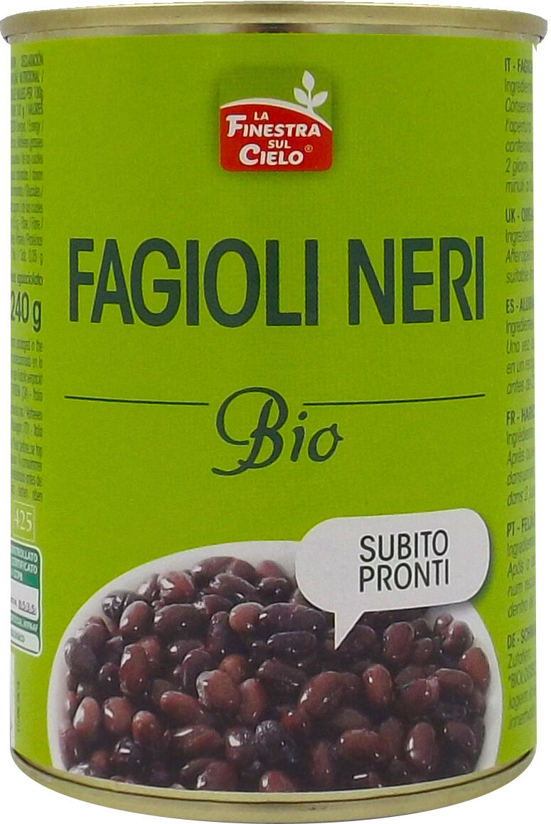 la finestra sul cielo fagioli neri pronti bio 400 g