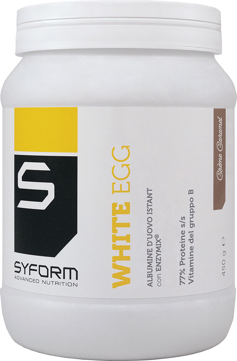 syform srl white egg integratore in polvere al gusto di creme caramel 450 g