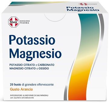 a&d spa gruppo alimentare diet matt divisione pharma potassio e magnesio 20 buste granulare effervescente gusto arancia
