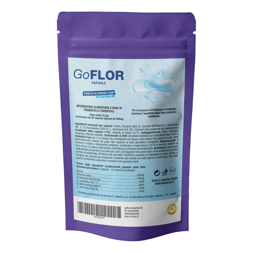 biosalus goflor 30 cps integratore alimentare per il benessere del tuo corpo