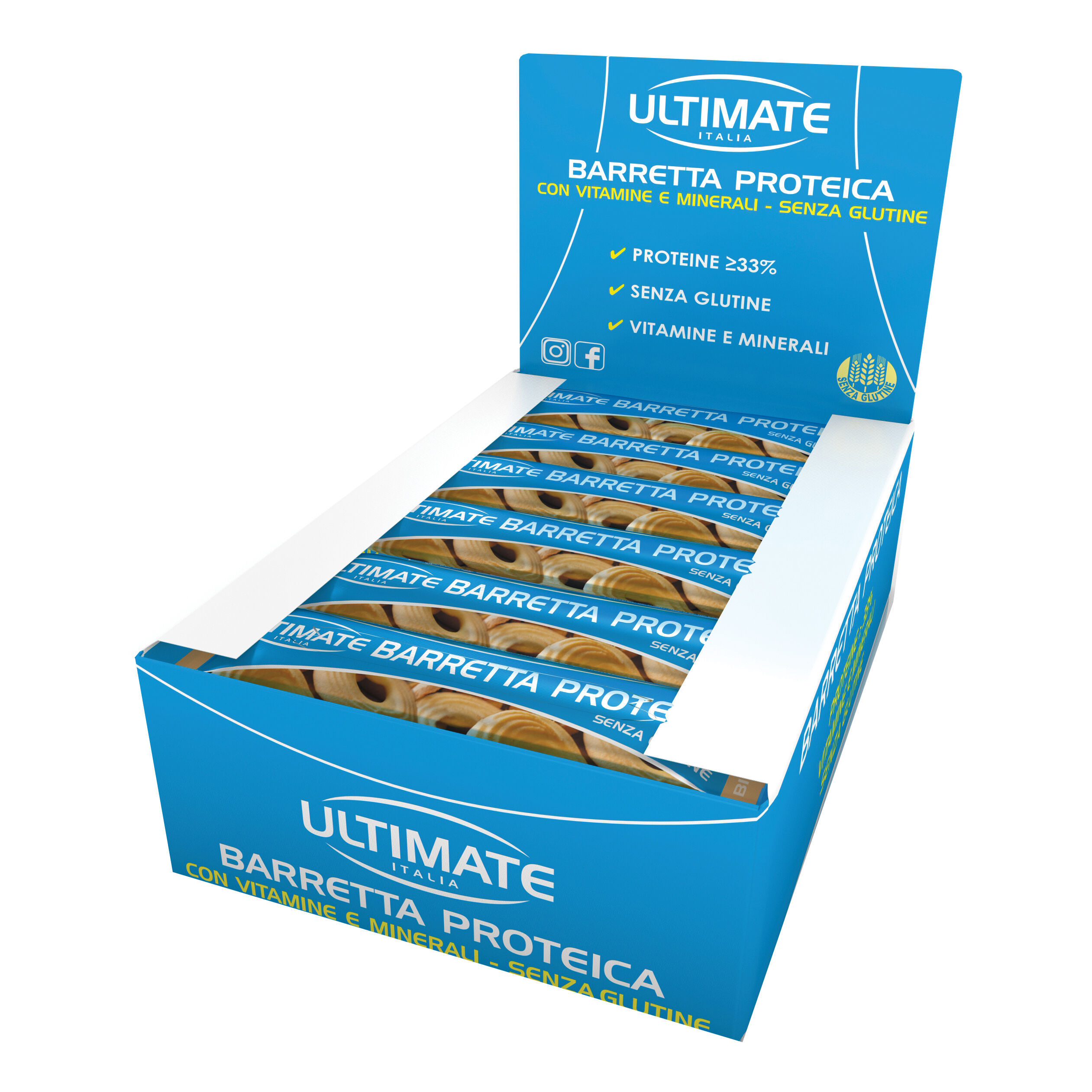 ultimate barretta proteica biscotto 24 pezzi da 40 g