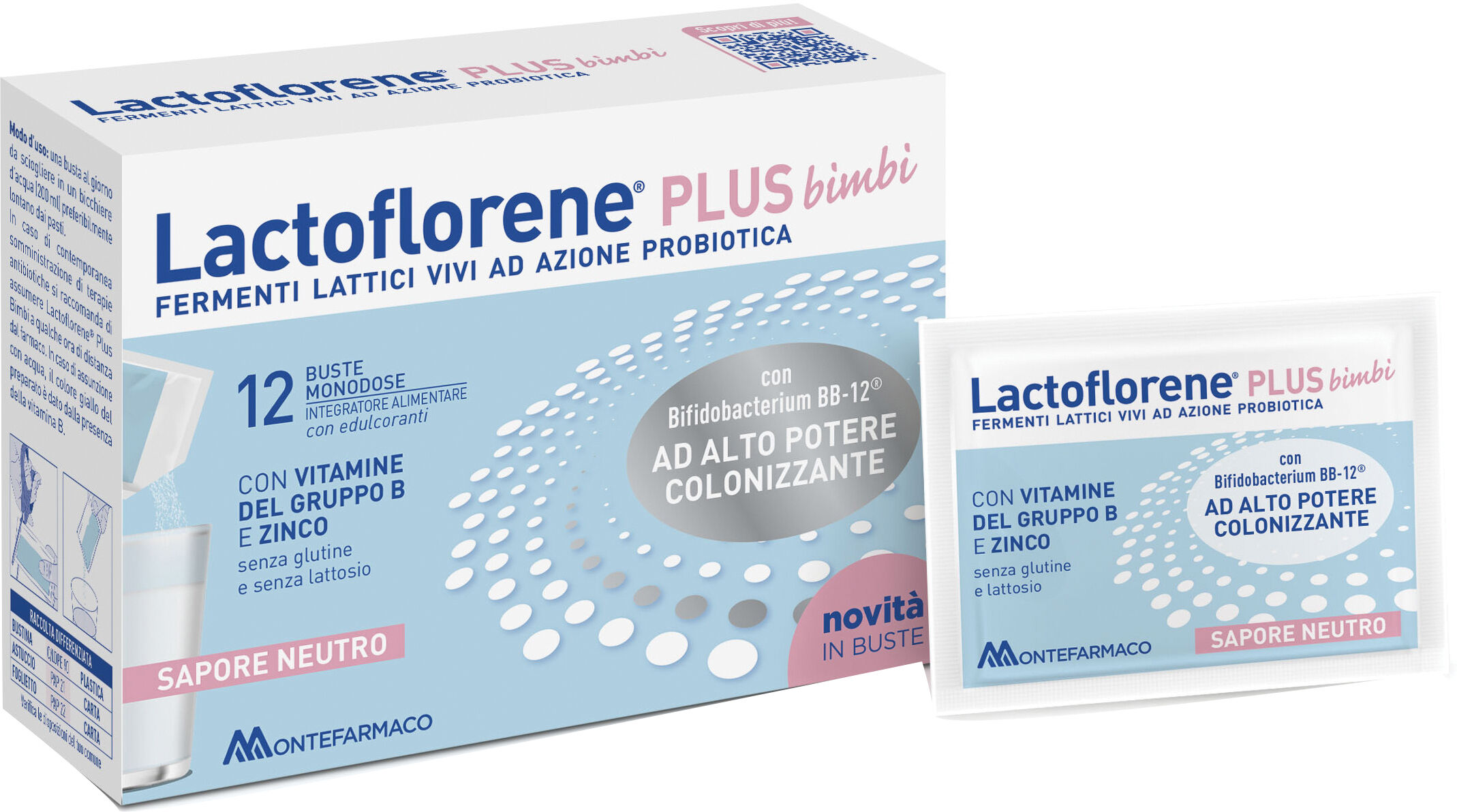 montefarmaco otc spa lactoflorene plus bimbi 12 bustine