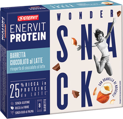 Enervit protein snack cioccolato latte 8 barrette 27 g