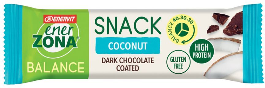 Enervit Enerzona Snack Coconut Baretta Energetica al Cocco e Cioccolato Fondente 33 g