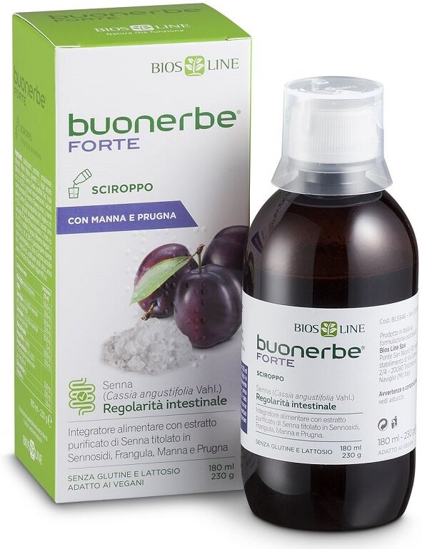 BIOS LINE Buonerbe Forte Sciroppo Integratore Transito Intestinale 180 ml