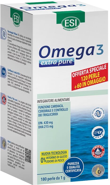 ESI omega 3 extra pure 120 + 60 perle offerta