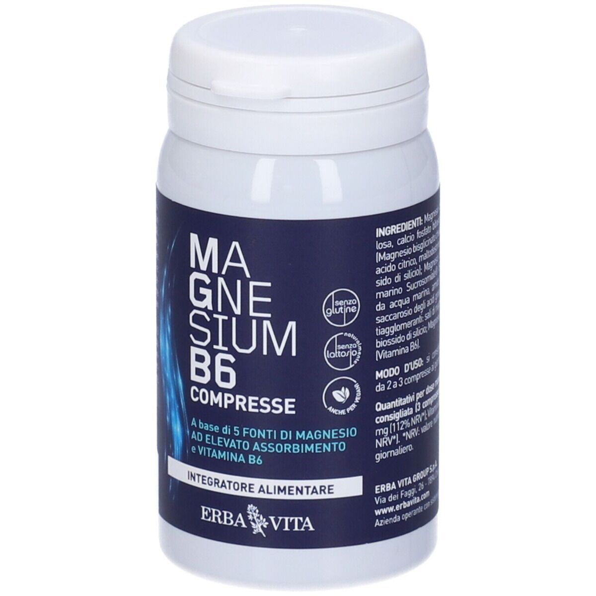 Erba Vita Magnesium B6 Integratore Magnesio e Vitamina B 60 Capsule