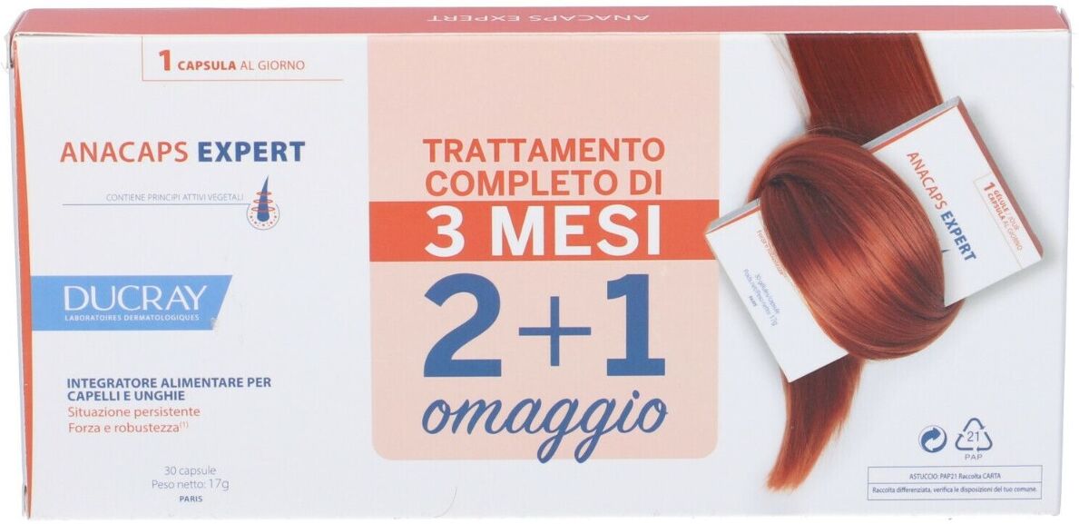 Ducray Anacaps Expert Trio Integratore Per Capelli e Unghie 3X30 Capsule