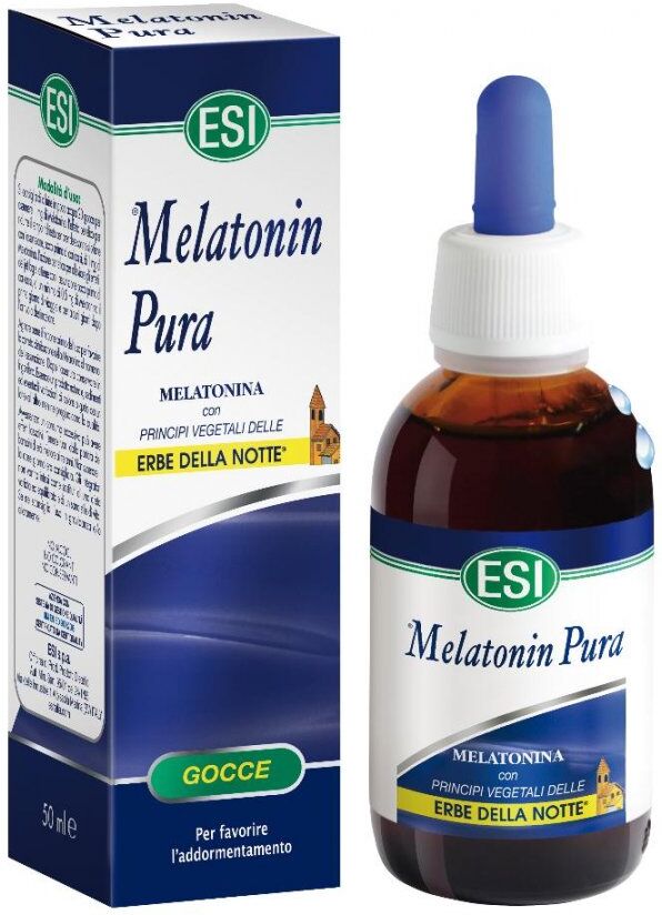 ESI Melatonin Pura Gocce Erbe della Notte Integratore Sonno Tranquillo 50 ml