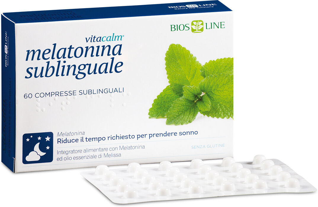 BIOS LINE VitaCalm Melatonina Sublinguale Integratore per il Sonno 120 Compresse