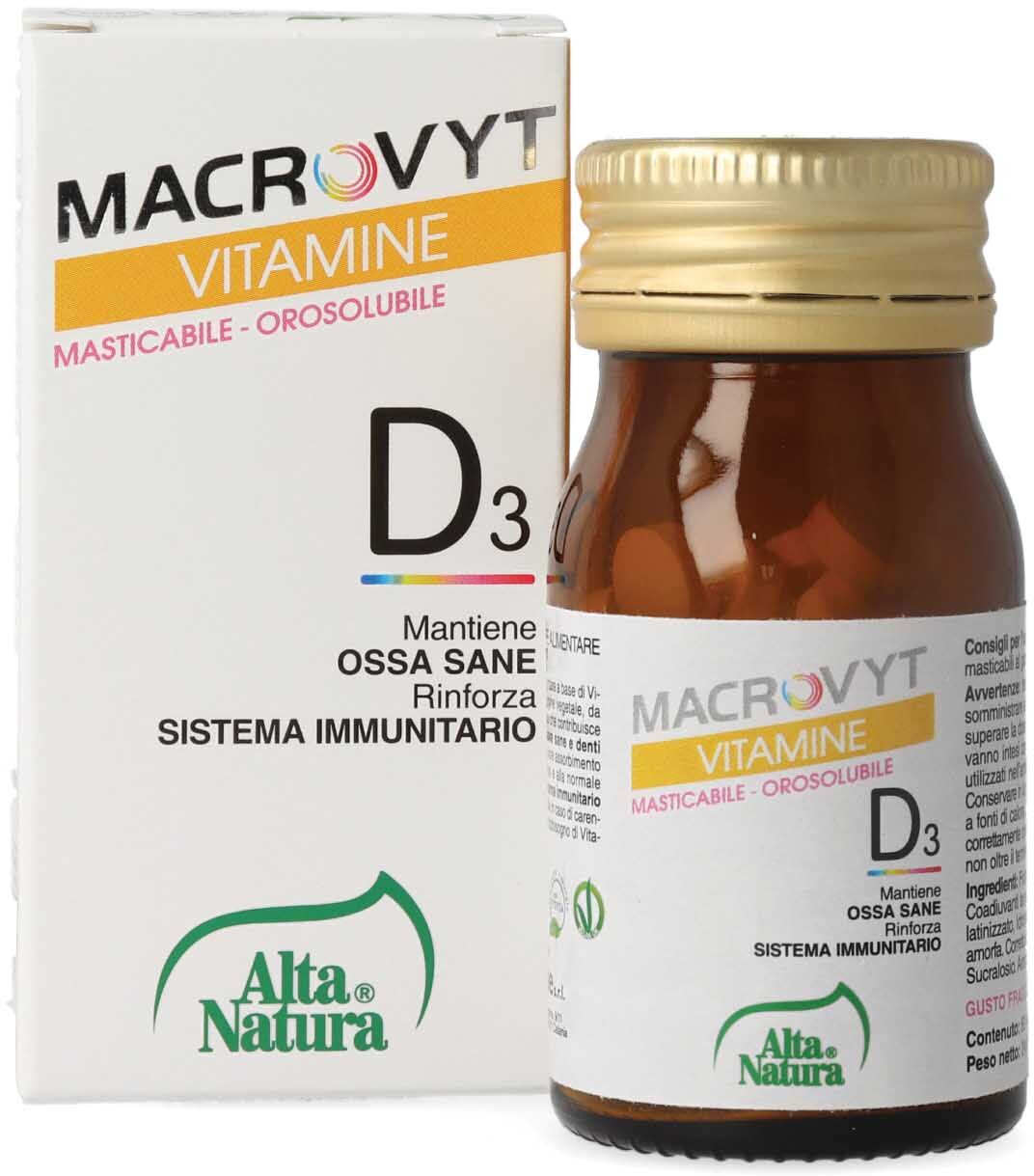 ALTA NATURA Macrovyt vitamina d3 veg 60 compresse orosolubili