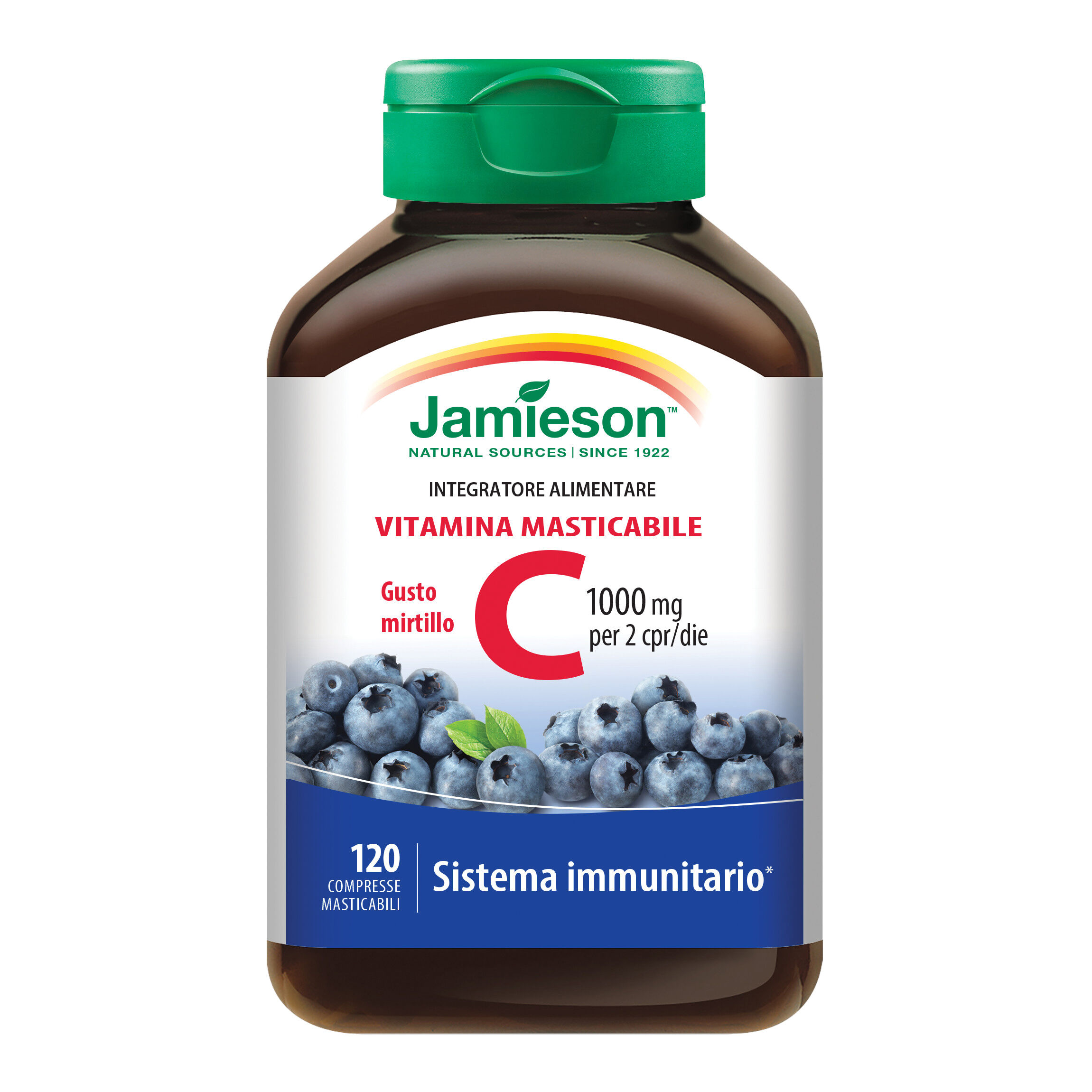 jamieson vitamina c 1000 mirtillo 120 compresse masticabili