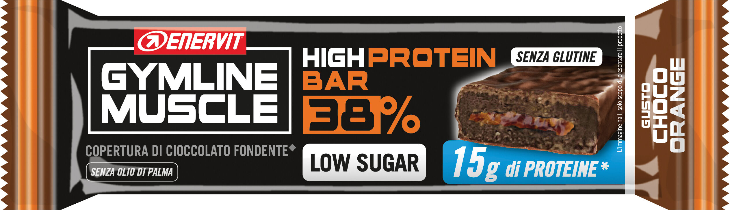 Enervit gymline protein bar 38% barretta cioccolato-arancia 40 g