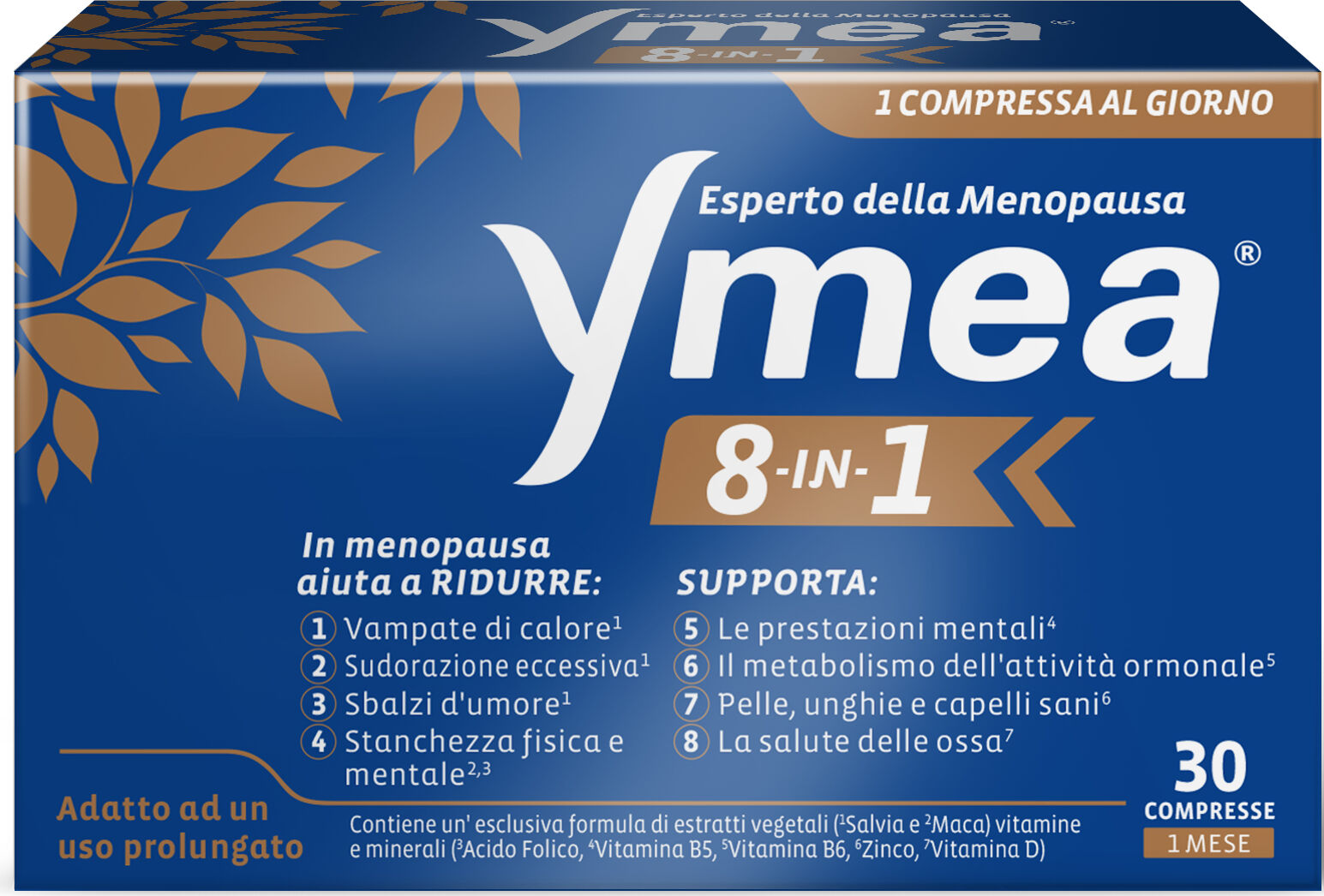 ymea 8 in 1 Integratore Menopausa 30 Compresse