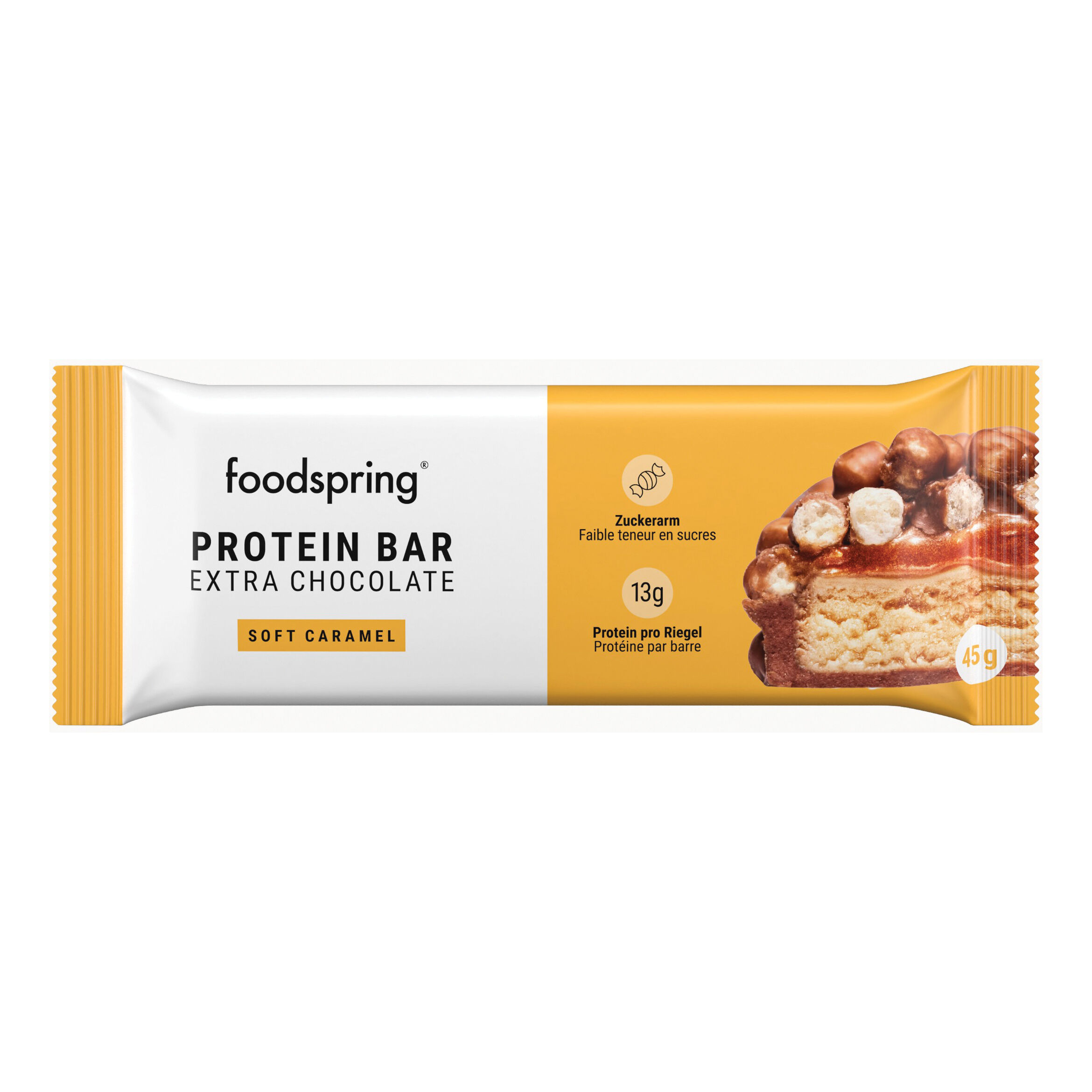 foodspring Protein bar extra chocolate soft caramel 45 g