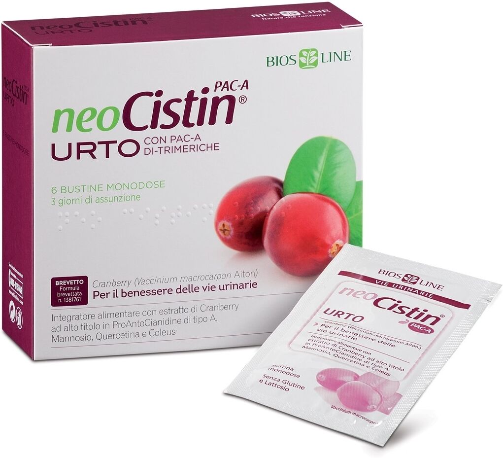 BIOS LINE Neocistin Pac A Urto Integratore Per Le Vie Urinarie 6 Bustine