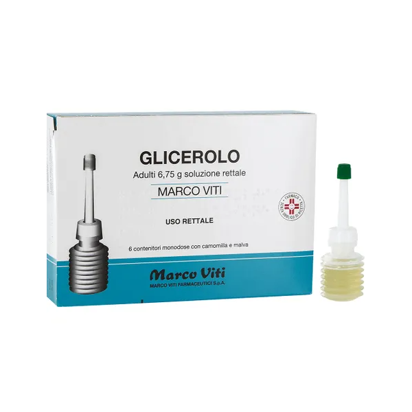 marco viti glicerolo adulti 6,75g soluzione rettale 6 contenitori monodose con camomilla e malva