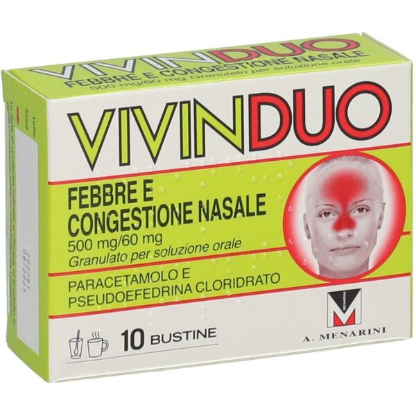 vivin duo febbre vivinduo febbre e congestione nasale paracetamolo 10 bustine