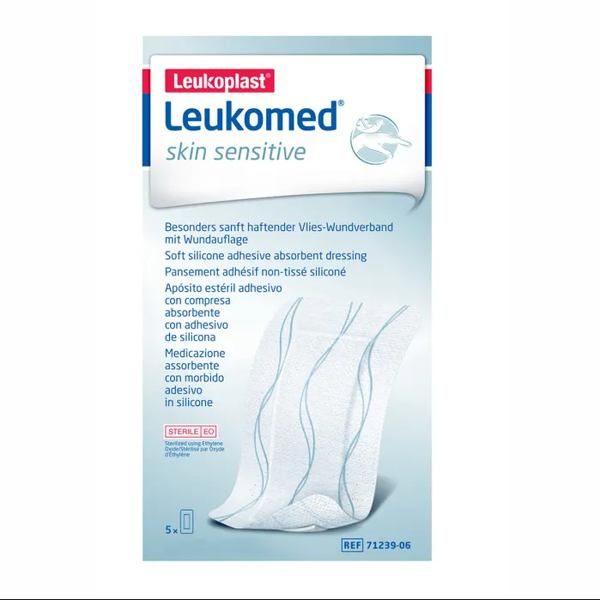 leukomed leukoplast skin sensitive medicazione adesiva 8 x 10 cm 5 pezzi