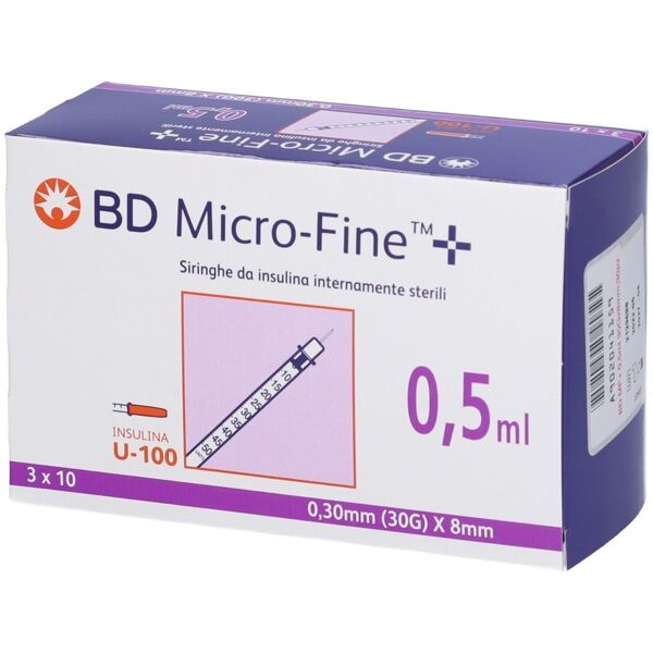 corman siringa insulina bd 0,5 ml ago g30 x 8mm 30 pezzi