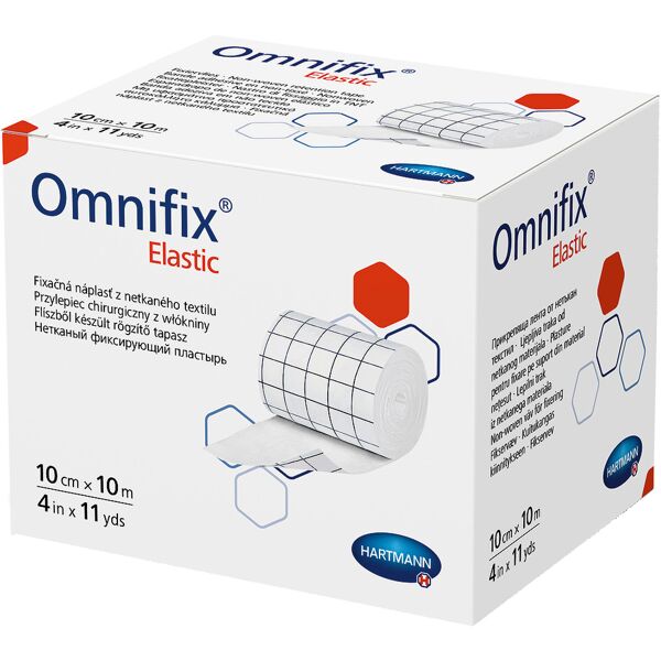 omnifix nastro di fissaggio elastic in tessuto non tessuto bianco 10x1000cm