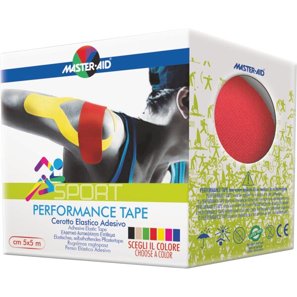 pietrasanta pharma spa master-aid sport perform red taping neuromuscolare 5 x 500 cm