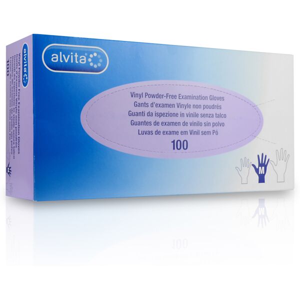 alliance healthcare it.dis.spa alvita guanti in vinile senza polvere taglia l 100 pezzi